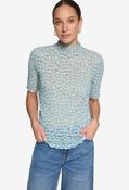 High Neck Lace Top - Silver Blue / 36 image