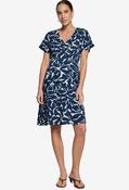 Floral Print Short Dress - Blue/Cream / 38 image