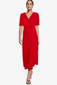 Faux Wrap Midi Dress - Candy Red / 34 image