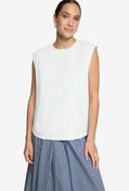 Trim Detail Sleeveless Top - White / 38 image