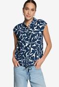 Floral Sleeveless Shirt - Blue/Cream / 40 image