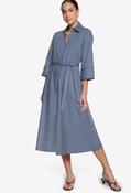 Striped Midi Shirt Dress - Navy/White / 44 image