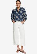 Straight Leg Cropped Jeans - White / 34 image