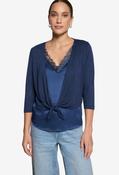 Tie Front Bolero - Navy / 42