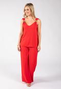 Cleo Gold Detail Sleeveless Co-Ord - Red / F/S image