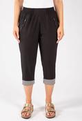 Pull On Capri Trousers - Black / 20 image