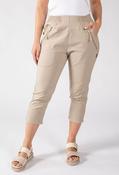 Pull On Capri Trousers - Beige / 20 image