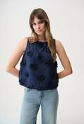 Crew Neck Sleeveless Top - Navy / 18 image