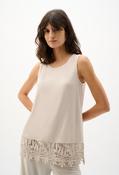 Chic Top with Embroidered Hem - Beige / 10 image