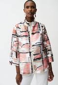 Organza Jacquard Abstract Boxy Jacket - White / 16