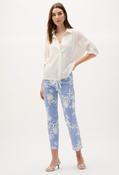 City Scape High-waisted Cropped Trousers - Blue / 12 image