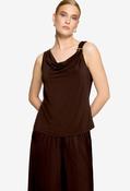 Soft Cowl Neck Top - Chocolate / 34 image