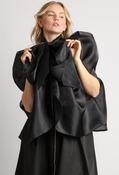 Organza Pussy Bow Blouse - Black / F/S image