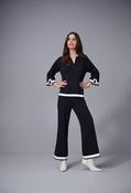 Culotte Contrast Trouser - Black / XS image