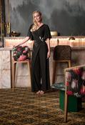 Sparkle Knit Wide Leg Wrap Jumpsuit - Bronze / 14