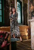 Animal Print Puff Sleeve Dress - Grey Mix / 18 image