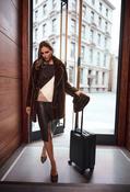 Faux Fur Coat - Brown / XS