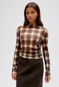 Secki Check Print Top - Anthra / 42 image