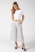 Polka Dot Culotte Trousers - White / F/S image
