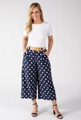 Polka Dot Culotte Trousers - Navy / F/S image
