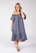 Off the Shoulder Gingham Dress image