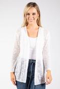 Open Knit Cardigan - White / F/S image