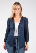 Open Knit Cardigan - Blue / F/S
