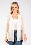 Open Knit Cardigan - Cream / F/S