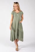 Short Sleeve Summer Dress - Khaki / F/S image