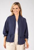 Adjustable Waist Bomber Jacket - Navy / F/S image