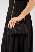 Water Drop Diamante Clutch - Black / F/S image