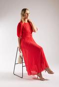 Front Knot Plisse Pleated Dress image