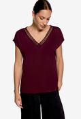 Lace Detail Top - Wine / 36 image