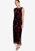 Draped Mesh Midi Dress image