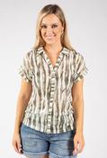 Limura Zebra Print Top - Khaki Mix / 16 image