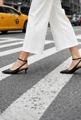 Kitten Sling Back Heel - Black / 38