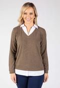 Leyla 2 in 1 Soft Touch Knit - Taupe / 14 image