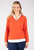 Leyla 2 in 1 Soft Touch Knit - Orange / 14