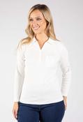 3/4 Sleeve Polo Top - Off White / 14 image