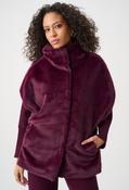 Faux Fur Funnel-neck Boxy Vest - Purple / XS/S image