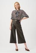 Cropped Wide-Leg Trousers - Brown / 12 image