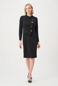 Scuba Crepe Mock-Neck Sheath Dress - Black / 10 image
