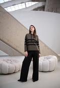 Pleated High-waisted Trousers - Black / S image