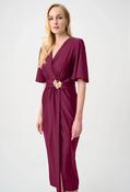 Knee-length Wrap Dress - Berry / 16 image