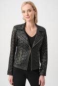 Leather Biker Jacket - Black / XL image