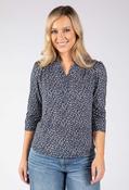 Tara Mini Leopard Blouse - Blue Mix / 14 image