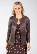 Vintage Leather Look Jacket - Chocolate / 12 image