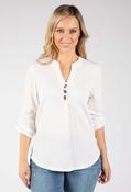 Tilka Crinkle Touch Blouse - Ecru / 12 image