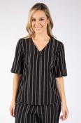 Teolia Striped Blouse - Black / 16