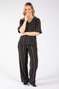 Piligne Striped Trousers - Black Mix / 10